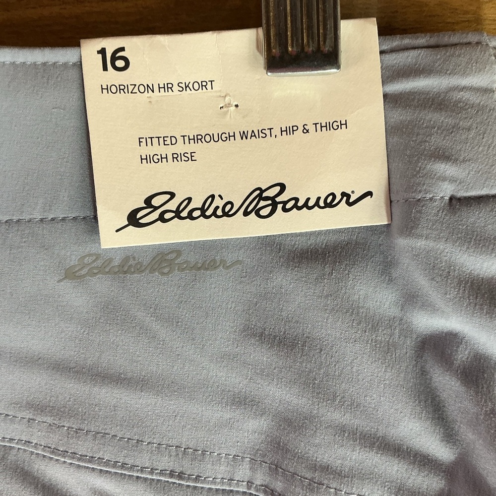 Eddie Bauer Women’s Size 16 Horizon HR Skort Light Blue Gray NWT New - Picture 4 of 8